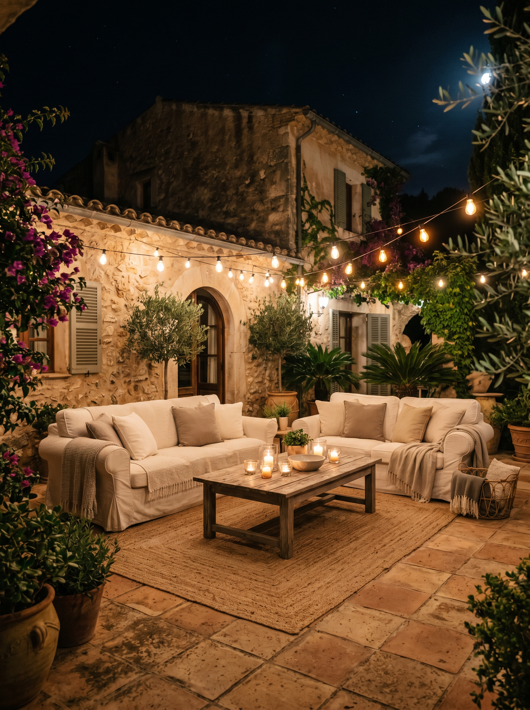 Terraza chill-out nocturna